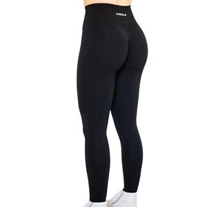 AUROLA Workout Leggings Seamless Butt Scrunch Tummy Control Women Small Black